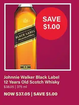 LCBO Johnnie Walker Black Label 12 Years Old Scotch Whisky offer