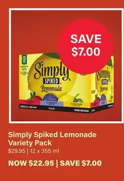 LCBO Simply Spiked Lemonade Variety Pack offer