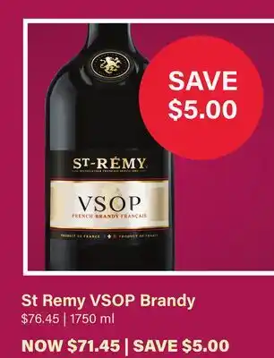 LCBO St Remy VSOP Brandy offer