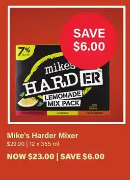 LCBO Mike's Harder Mixer offer