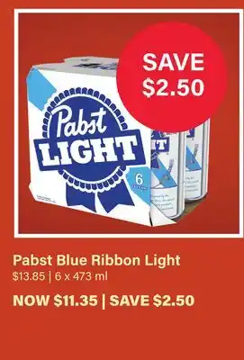 LCBO Pabst Blue Ribbon Light offer