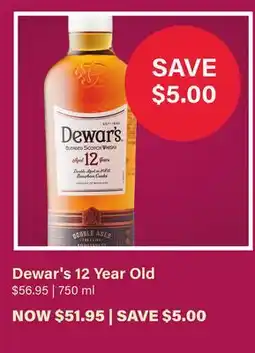 LCBO Dewar's 12 Year Old offer
