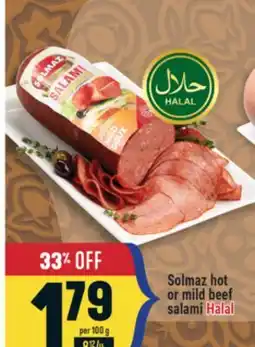 Marché Adonis Solmaz hot or mild beef salami Halal offer