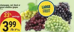 Marché Adonis Champagne, red, black or green seedless grapes offer