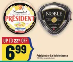 Marché Adonis Président or Le Noble cheese offer