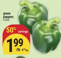 Marché Adonis Green peppers offer