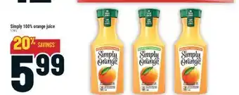 Marché Adonis Simply 100% orange juice offer
