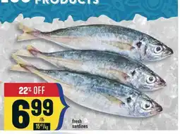 Marché Adonis Fresh sardines offer