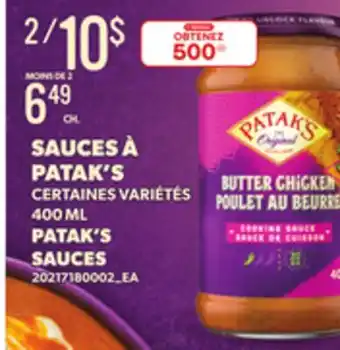 Provigo PATAK'S SAUCES, 400 ML offer