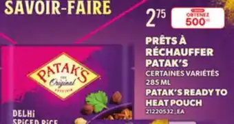 Provigo PATAK'S READY TO HEAT POUCH, 285 ML offer