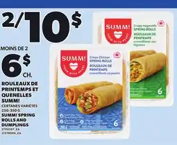 Provigo SUMM! SPRING ROLLS AND DUMPLINGS offer