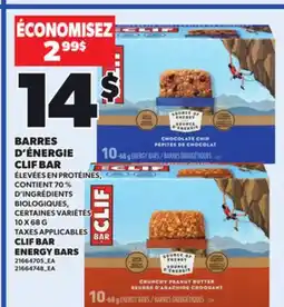 Provigo CLIF BAR ENERGY BARS, 10 X 68 G offer