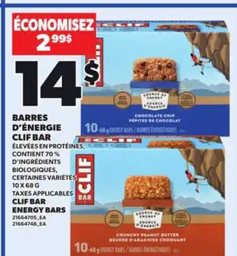 Provigo CLIF BAR ENERGY BARS, 10 X 68 G offer