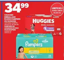 Provigo PAMPERS OR HUGGIESS ECONO PACK DIAPERS offer