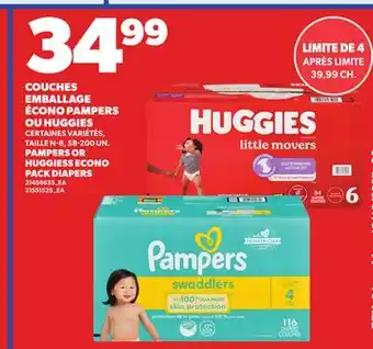 Provigo PAMPERS OR HUGGIESS ECONO PACK DIAPERS offer