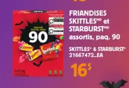Provigo FRIANDISES SKITTLES ET STARBURST ASSORTIS, PAQ. 90 offer
