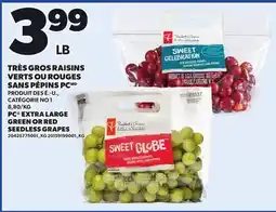 Provigo PC EXTRA LARGE GREEN OR RED SEEDLESS GRAPES offer