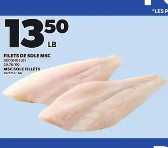 Provigo MSC SOLE FILLETS offer