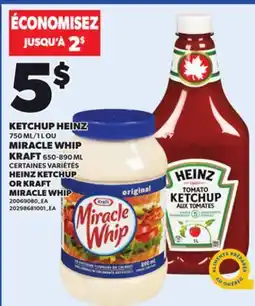 Provigo HEINZ KETCHUP, 750 ML/1 L OR KRAFT, 650-890 ML offer