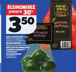 Provigo FARMER'S MARKET AVOCADOS, 5 UN. OR MANDARINS, 2 LB offer