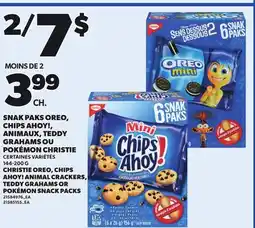 Provigo CHRISTIE OREO, CHIPS AHOY! ANIMAL CRACKERS, TEDDY GRAHAMS OR POKÉMON SNACK PACKS, 144-200 G offer