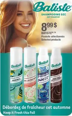 Jean Coutu BATISTE Selected products offer