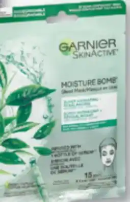 Familiprix GARNIER, Skin Active Moisture Bomb, Selected sheet masks, 1 unit offer