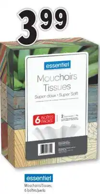 Familiprix ESSENTIEL Tissues, 6 packs offer