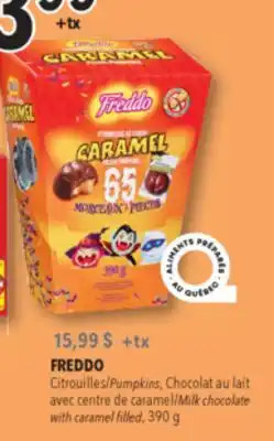 Familiprix FREDDO, Pumpkins, Milk chocolate with caramel filled, 390 g offer
