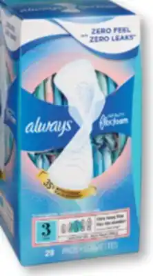 Familiprix ALWAYS ou TAMPAX, Selected products offer