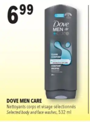 Familiprix DOVE MEN CARE, Selected body and face washes, 532 ml offer
