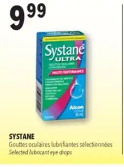 Familiprix SYSTANE, Selected lubricant eye drops offer