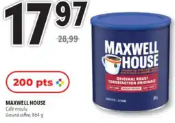 Familiprix MAXWELL HOUSE, Café Ground coffee, 864 g offer