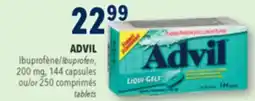 Familiprix ADVIL, Ibuprofen, 200 mg, 144 capsules or 250 tablets offer