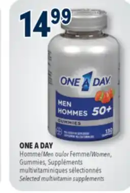 Familiprix ONE A DAY, Women or Men, Gummies, Selected multivitamin supplements offer