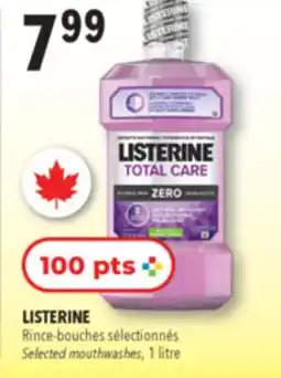 Familiprix LISTERINE,Selected mouthwashes, 1 litre offer