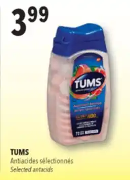 Familiprix TUMS, Selected antacids offer