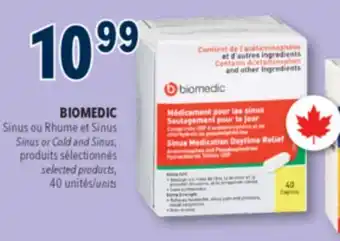Familiprix BIOMEDIC, Sinus or Cold and Sinus, selected products, 40 units offer