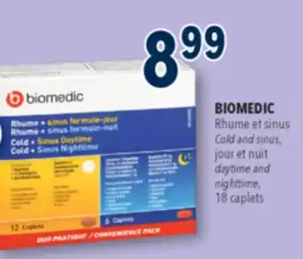 Familiprix BIOMEDIC, daytime and nighttime, 18 caplets offer