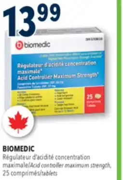Familiprix BIOMEDIC, Acid controller maximum strength, 25 tablets offer