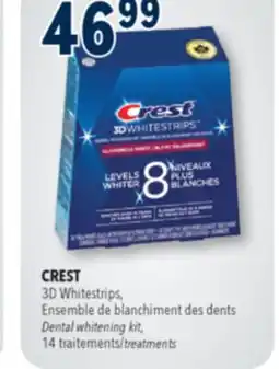 Familiprix CREST 3D Whitestrips, Dental whitening kit, 14 treatments offer