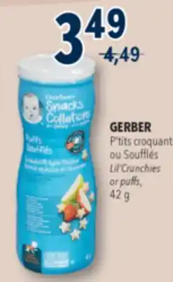 Familiprix GERBER, Lil'Crunchies or puffs, 42 g offer