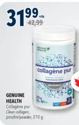 Familiprix GENUINE HEALTH, Clean collagen, powder, 210 g offer