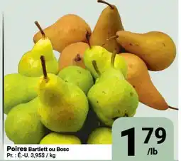 Pasquier Poires Bartlett ou Bosc offer