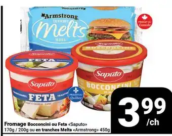 Pasquier Saputo Fromage Bocconcini ou Feta, 170g/200g ou en tranches Melts Armstrong 450g offer