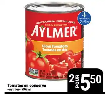 Pasquier Aylmer Tomates en conserve offer