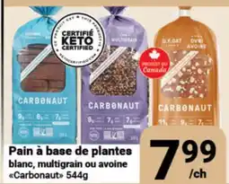 Pasquier Carbonaut Pain à base de plantes blanc, multigrain ou avoine offer