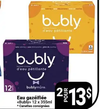 Pasquier Eau gazéifiée Bubly offer