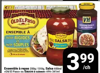 Pasquier Ensemble à repas 250g/510g, Salsa 650ml, Old El Paso ou Sauce à cuisson VH, 341ml offer