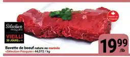 Pasquier Sélection Pasquier Bavette de boeuf nature ou marinée offer